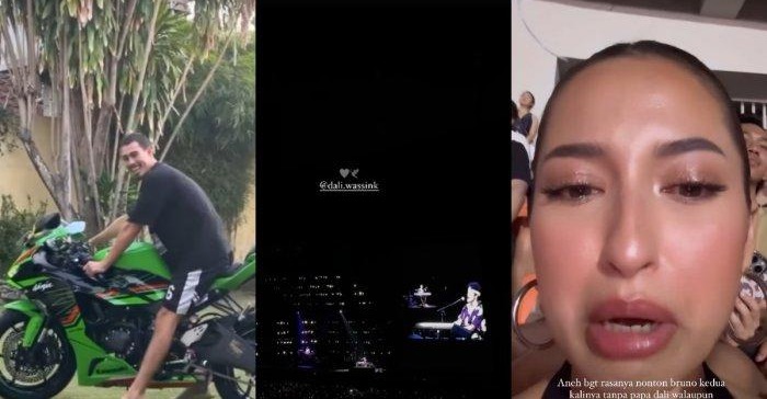 Aktris Jennifer Coppen kembali menjadi sorotan usai peristiwa naas yang menimpa suaminya Dali Wassink, kini kembali bersedih usai hadiri konser terakhir Bruno Mars di JIS. (kolase Ig @jennifercoppenre
