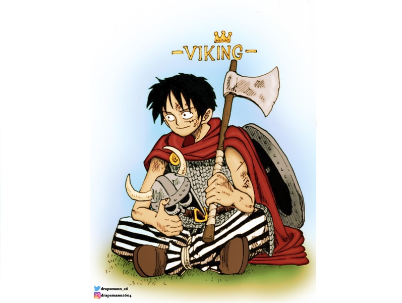 Petunjuk spoiler One Piece 1127 dari leakers, helm Viking dan kucing raksasa. (Eiichiro Oda/drapsmann4/reddit)