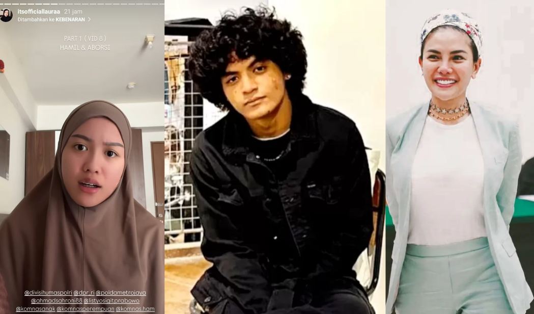 Vadel Badjideh (tengah) pacar Lolly yang dipolisikan Nikita Mirzani. (KOLASE ISTIMEWA)