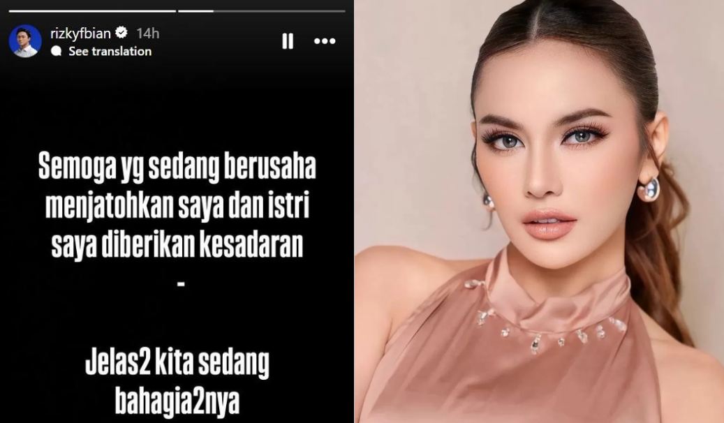Rumor Mahalini selingkuh viral, Rizky Febian klarifikasi. (KOLASE ISTIMEWA)