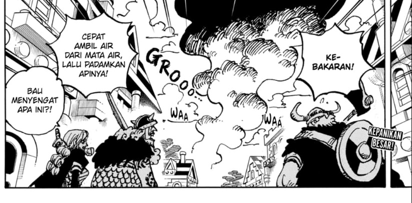Tubuh penduduk Desa Misterius seukuran Nami One Piece 1127. (Shueisha)