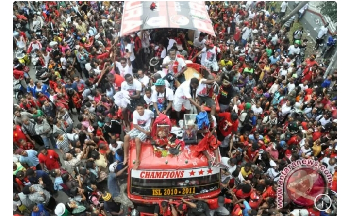 Persipura Jayapura Raih Trofi Liga Indonesia (ANTARA)