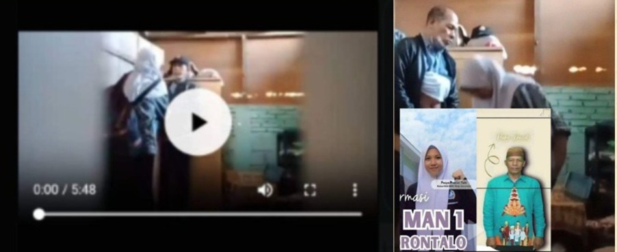 pemeran video 5 menit 48 detik di Gorontalo (kolase/radar lawu)