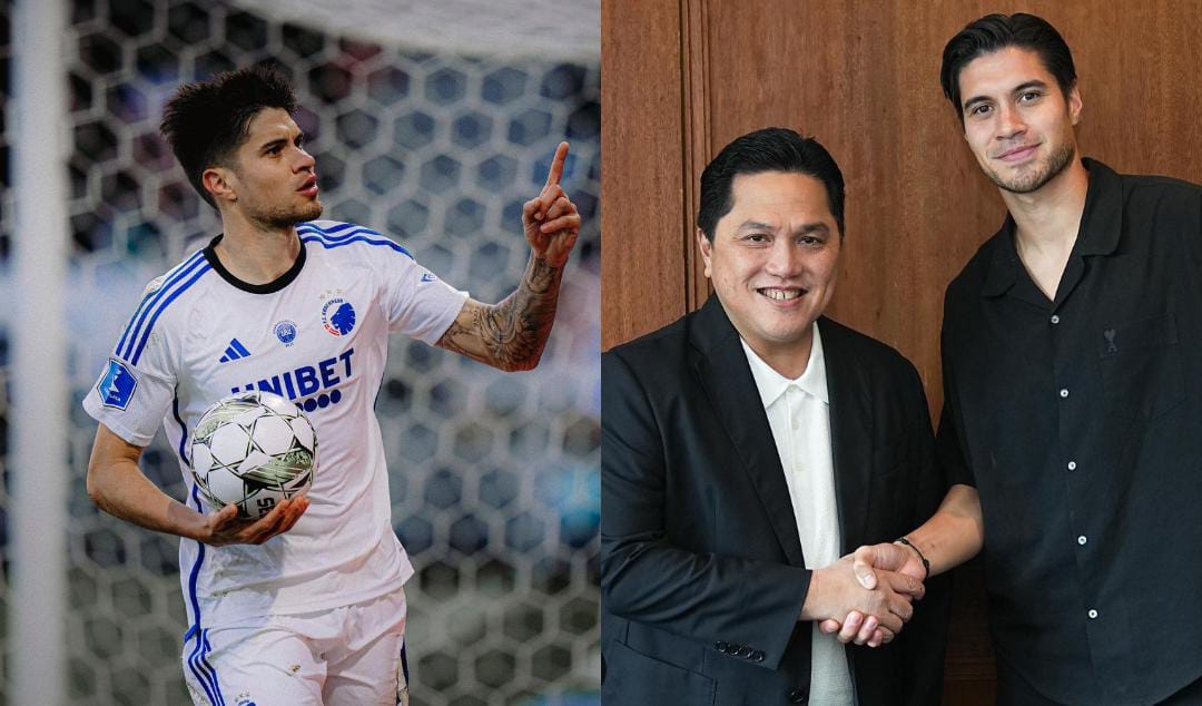 Timnas Indonesia akan lakukan naturalisasi pemain baru, Kevin Diks, bek tengah yang memiliki nilai pasar yang cukup fantastis. (IG @erickthohir & @kevindiks2)