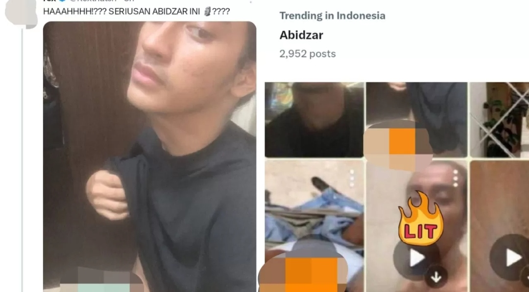 Foto pria diduga mirip Abidzar trending. (TWITTER X/RADAR SURABAYA)