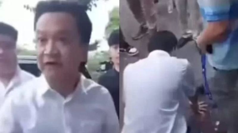Video viral Ivan Sugianto suruh siswa sujud dan menggonggong. (RADAR TUBAN)