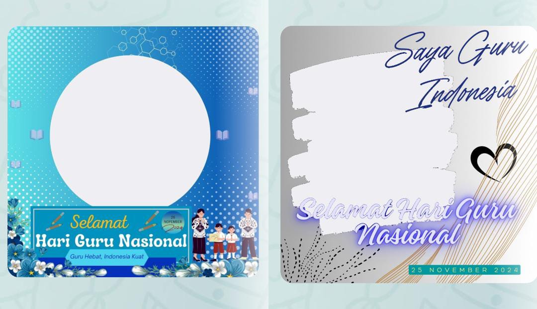 Rayakan Hari Guru Nasional 2024 dengan Twibbon keren, tunjukkan apresiasimu kepada para guru dan semarakkan media sosialmu! (kolase Twibonze)