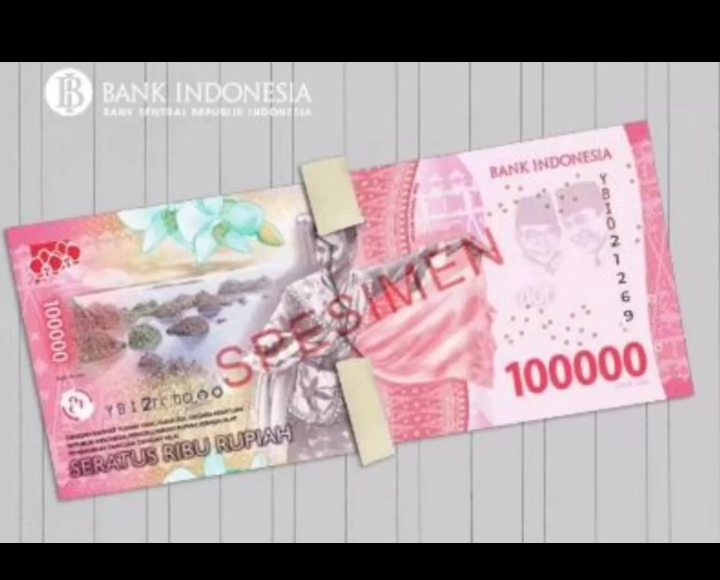 dokumentasi foto uang yang dimutilasi (instagram bank-BI)