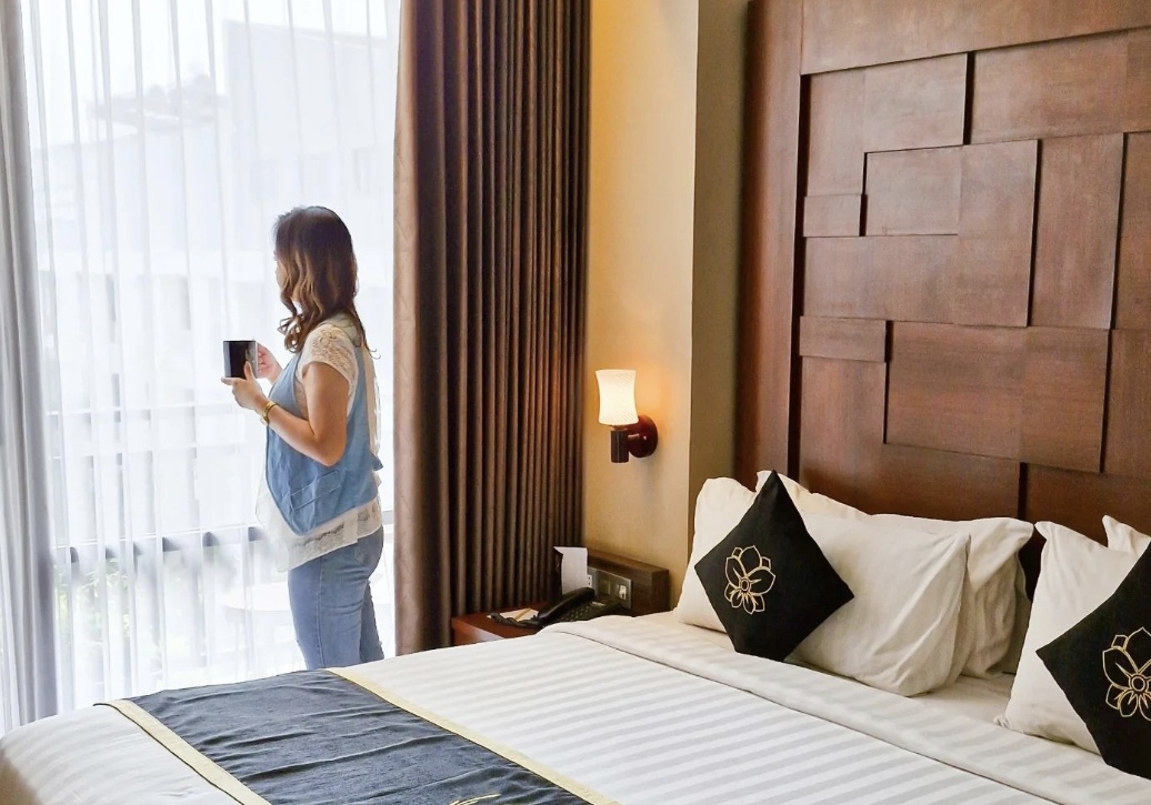 Ilustrasi menginap di hotel (Foto:ig @josephine.gabyy)