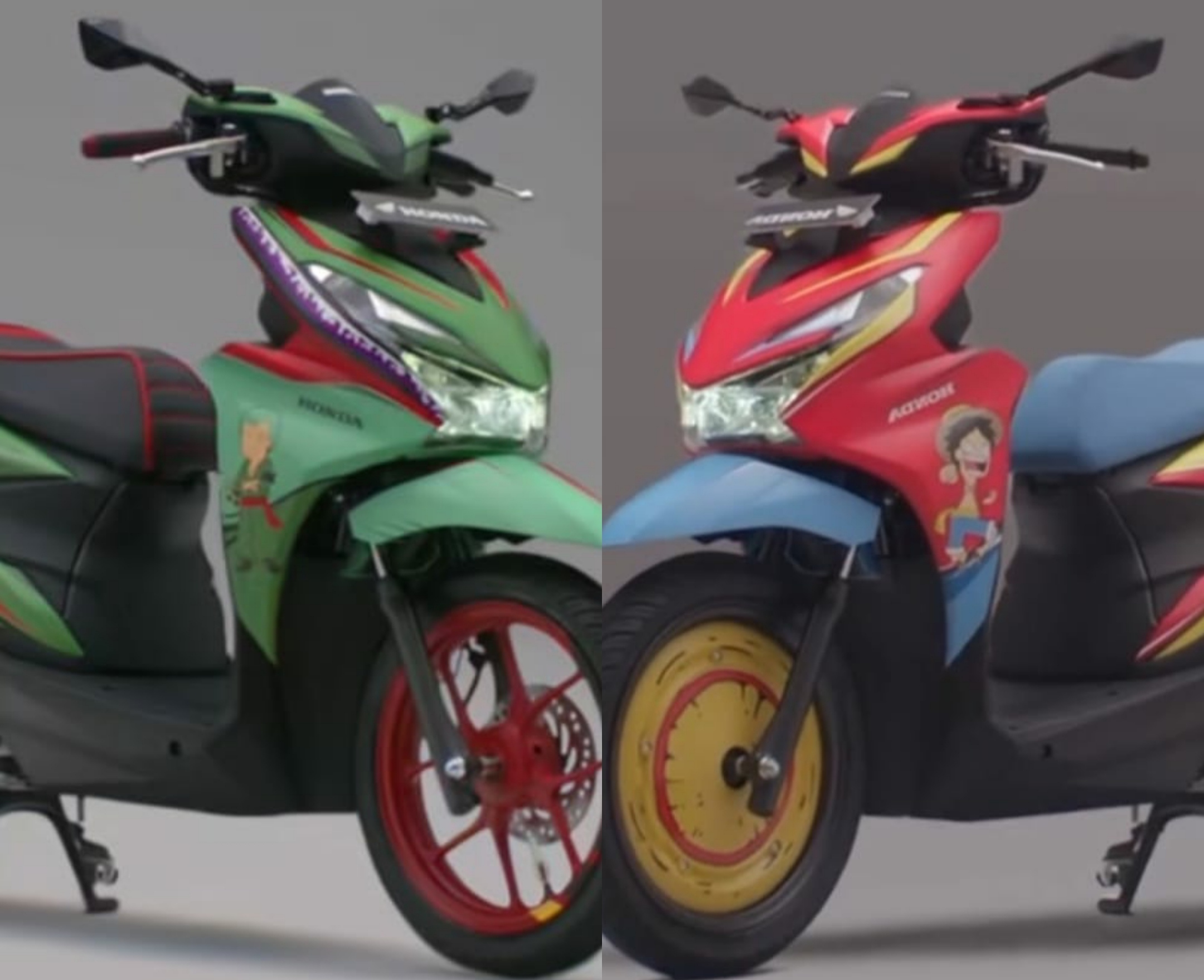 Honda BeAT One Piece Edisi Luffy dan Zoro.