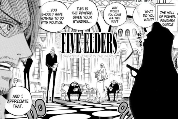 One Piece 1135 ditengarai mengungkap identitas penyusup mirip Shanks sebagai utusan Gorosei.