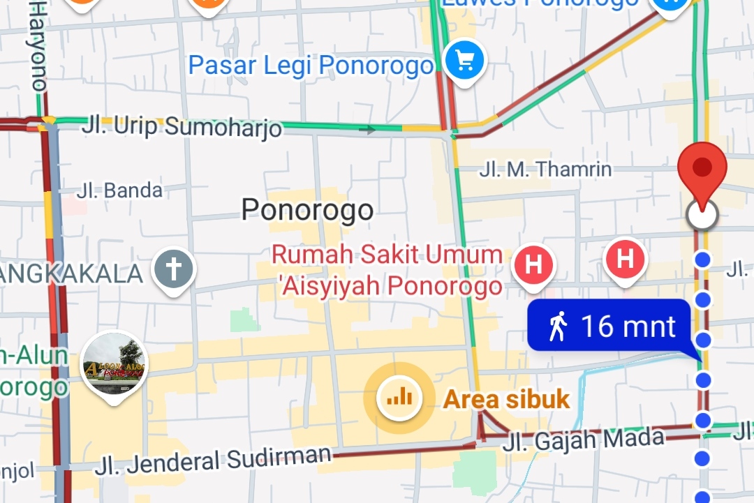 Titik crowded dan pengalihan arus lalin di Ponorogo selama acara Bumi Reog Berdzikir, BRB 2024 PSHT berlangsung Minggu, 29 Desember 2024.