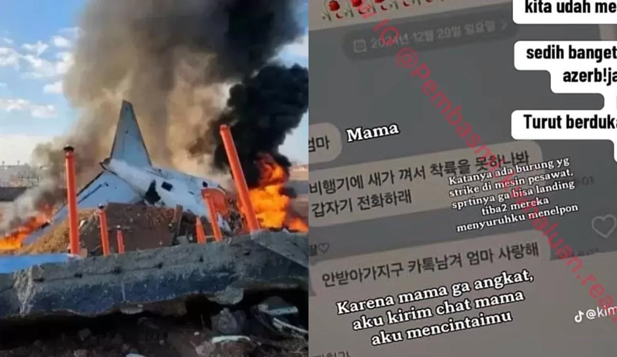 Pesan terakhir penumpang Jeju Air sebelum kecelakaan tragis mengungkapkan ketegangan akibat burung tersangkut di sayap pesawat yang menyebabkan tergelincir dan kebakaran.