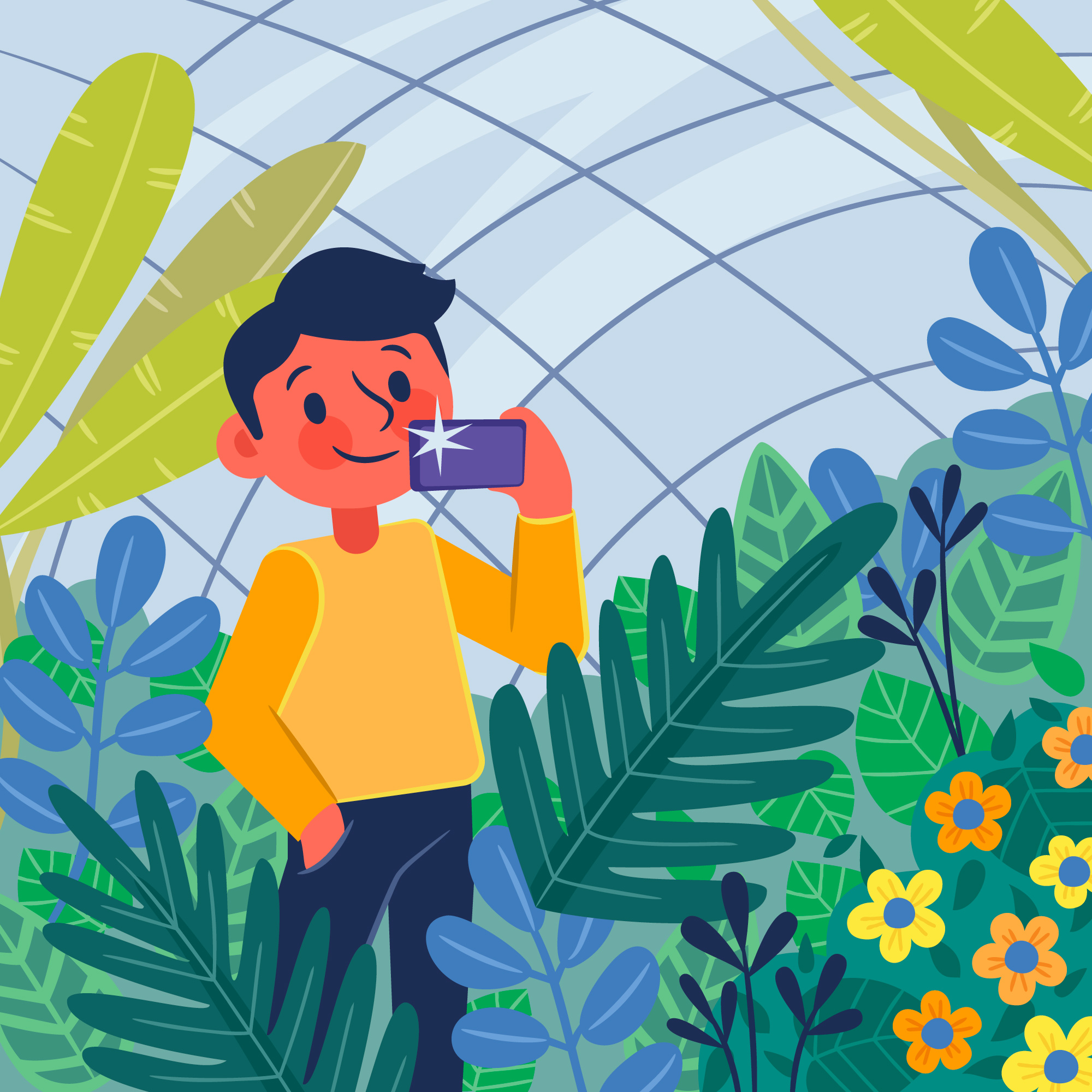 Ilustrasi pria green forest salah satu istilah yang viral belakangan ini
