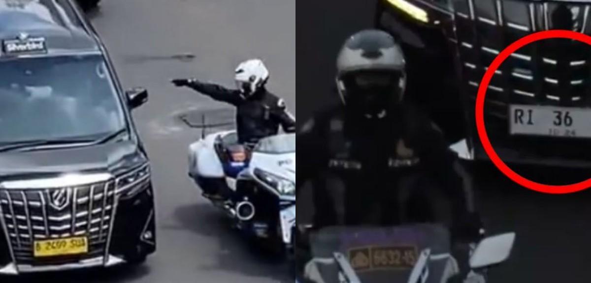 Plat RI 36 viral usai Patwal tunjuk-tunjuk sopir taksi di Jakarta, netizen kritik arogansi pengawalan pejabat.