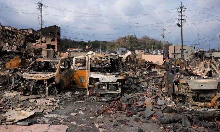 Ilustrasi gempa Jepang.