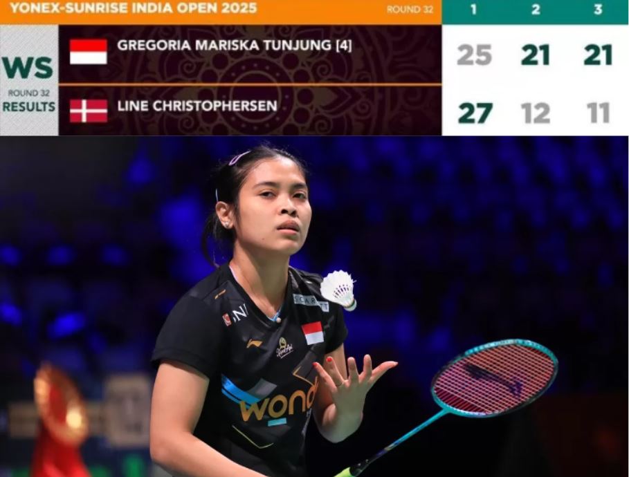 Gregoria Mariska Tunjung persembahkan kemenangan untuk Indonesia dalam laga pembuka India Open 2025.