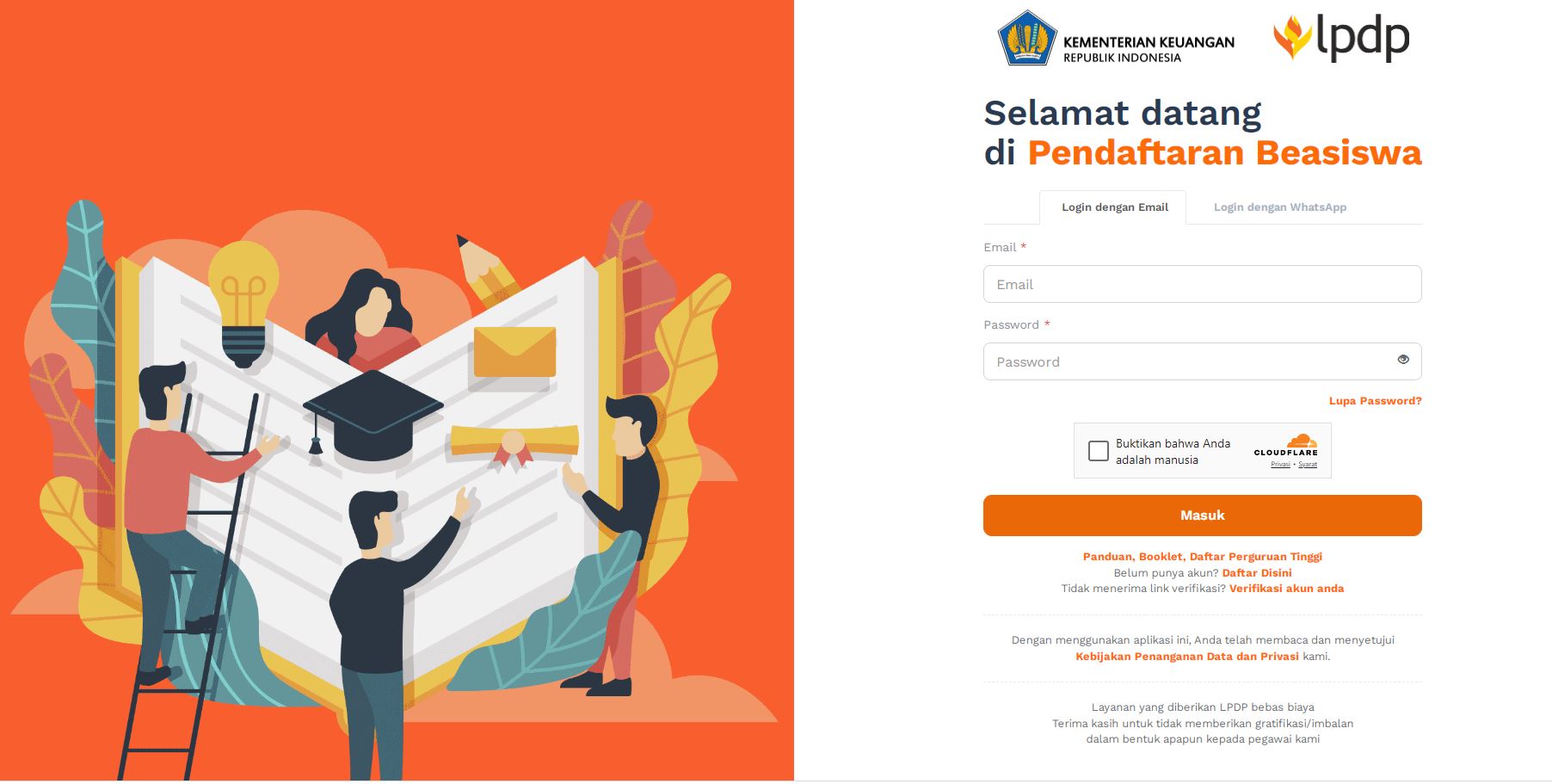 Link pendaftaran LPDP 2025.