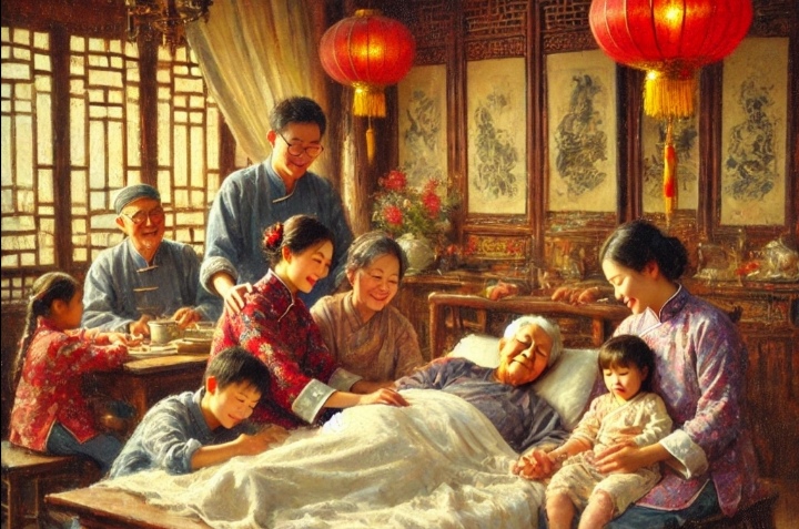 Ilustrasi kehangatan keluarga China, nonton film bertema imlek agar momen tahun baru semakin bersemangat.