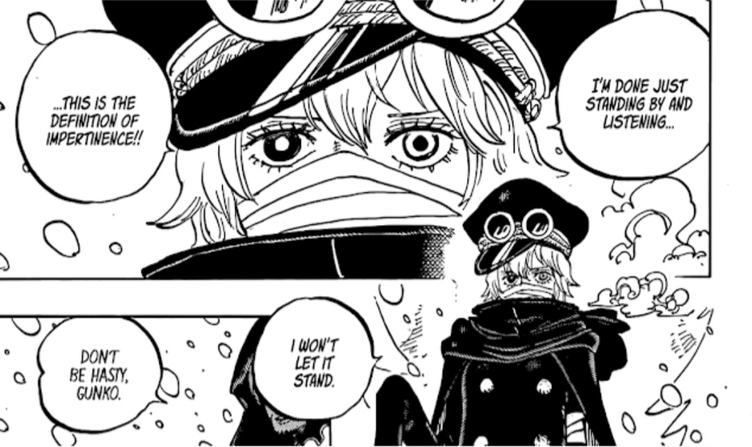 Baca komik One Piece 1136 RAW mengungkap Gunko punya dua bola mata berbeda.