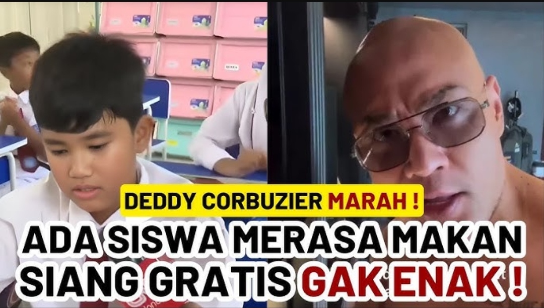 Deddy Corbuzier marah lantaran ada siswa mengatakan makan bergizi gratis tidak enak.