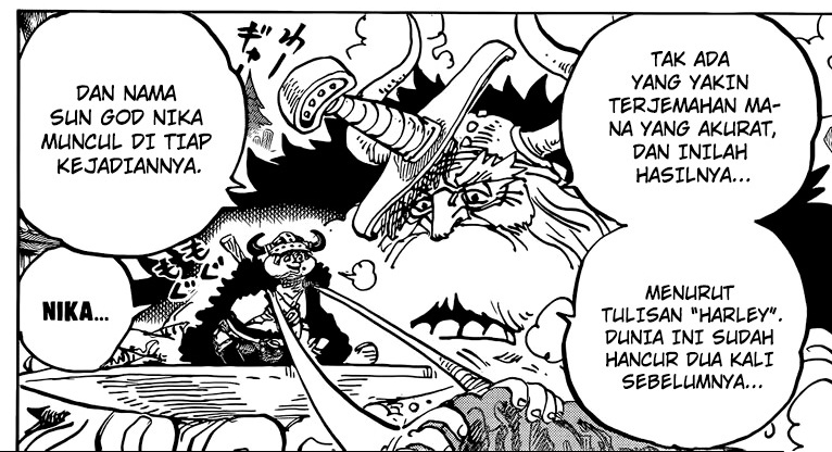 Jarul mengungkap dunia telah hancur dua kali dalam baca komik One Piece 1136.