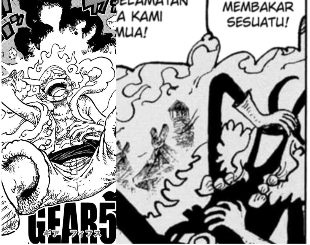 Loki tertawa mirip gaya tawa Luffy mode Nika Dewa Matahari di manga One Piece 1136.