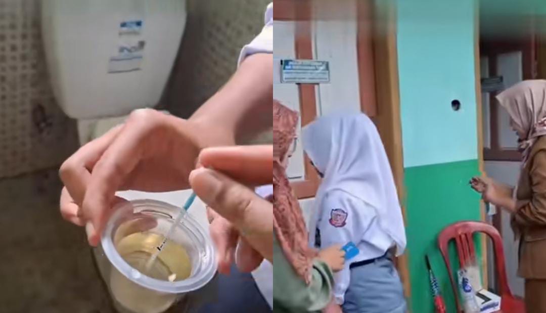 Viral video siswi SMA di Cianjur antre tes kehamilan ramai dikomentari netizen, namun kepala sekolah klarifikasi bahwa itu adalah pemeriksaan kesehatan rutin.