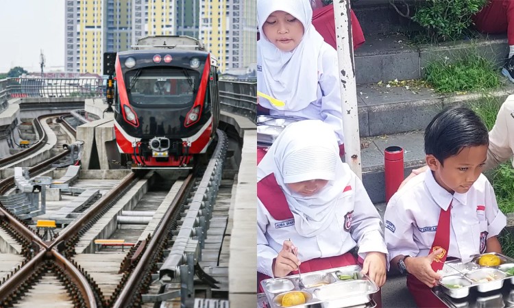 PT KAI melalui LRT Jabodebek berbagi makanan bergizi kepada 189 anak sekolah dalam rangka memperingati Hari Gizi Nasional dan mendukung gaya hidup sehat.