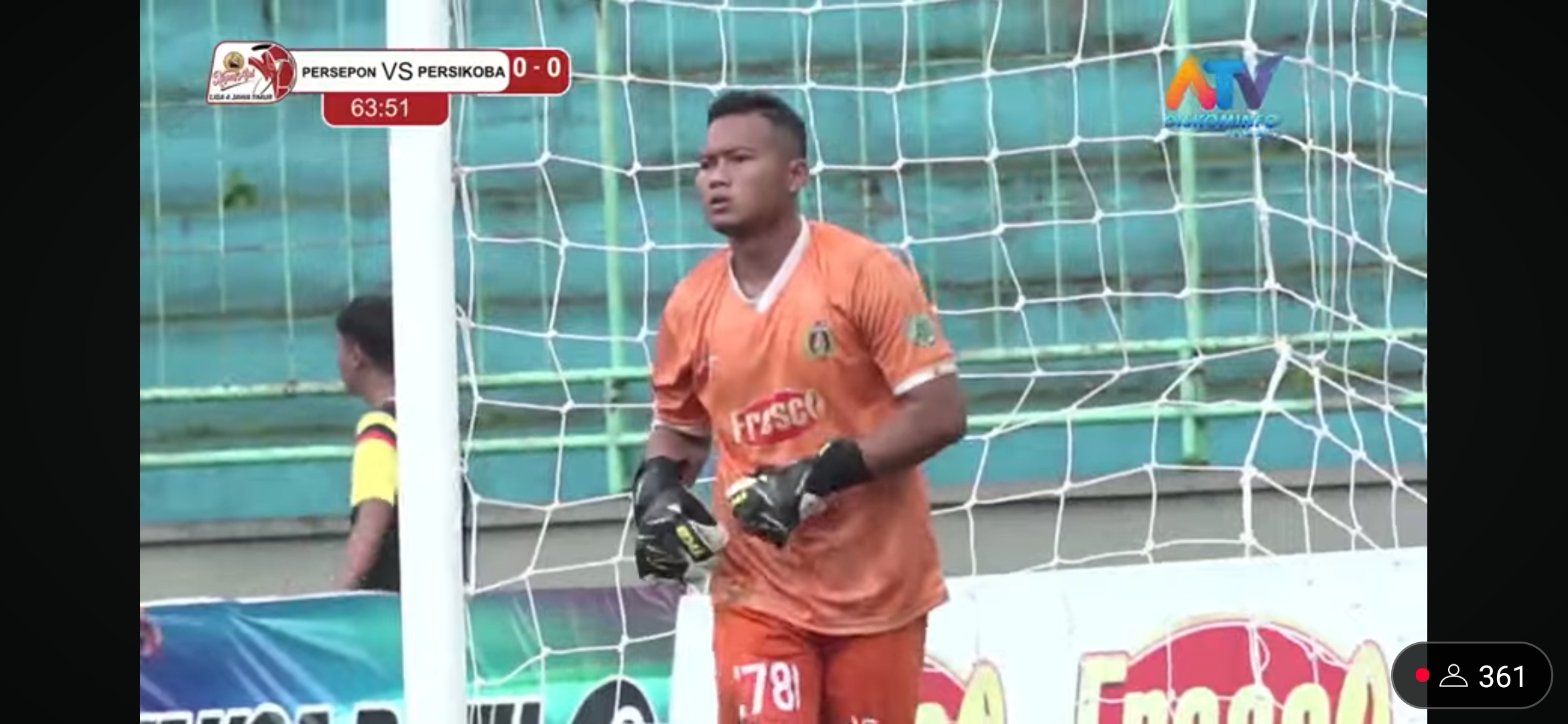 Kiper Persepon man of the match dengan penyelamatan epik saat melawan Persikoba di Grup LL Liga 4 Jatim.