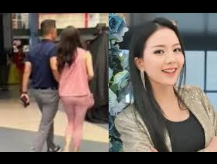 wanita baju pink yang diduga selingkuhan suami Agnes Jennifer.
