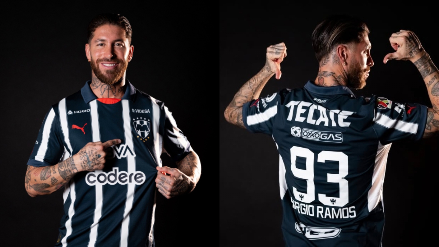 Sergio Ramos memilih memakai nomor 93 di klub barunya CF Monterrey.