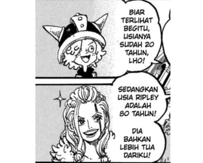 Gaban belum pernah gendong Colon, anak Ripley, dalam review baca manga One Piece 1139.