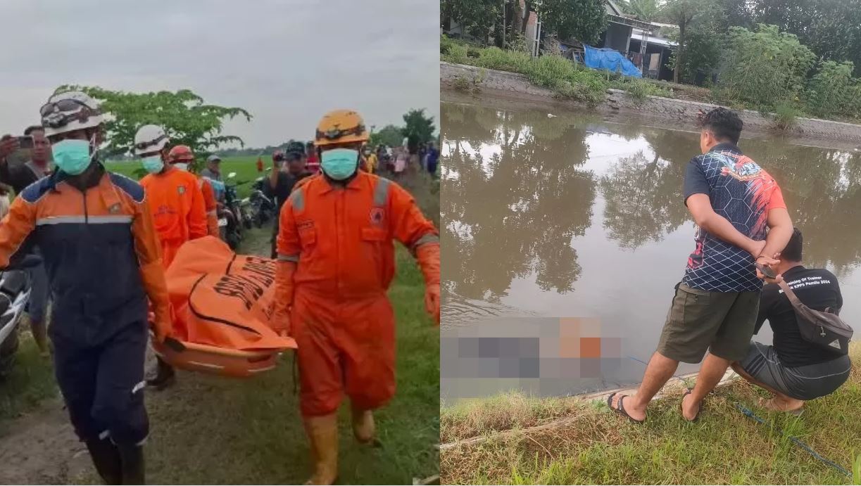 Lokasi temuan mayat pria tanpa kepala di Jombang (foto kiri) dan sehari sebelumnya jasad wanita berdekatan (foto kanan).