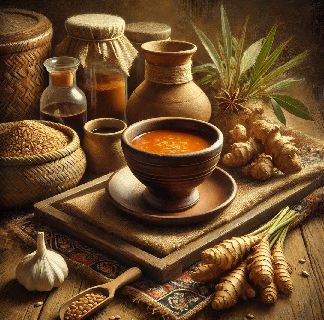 Ilustrasi jamu beras kencur.