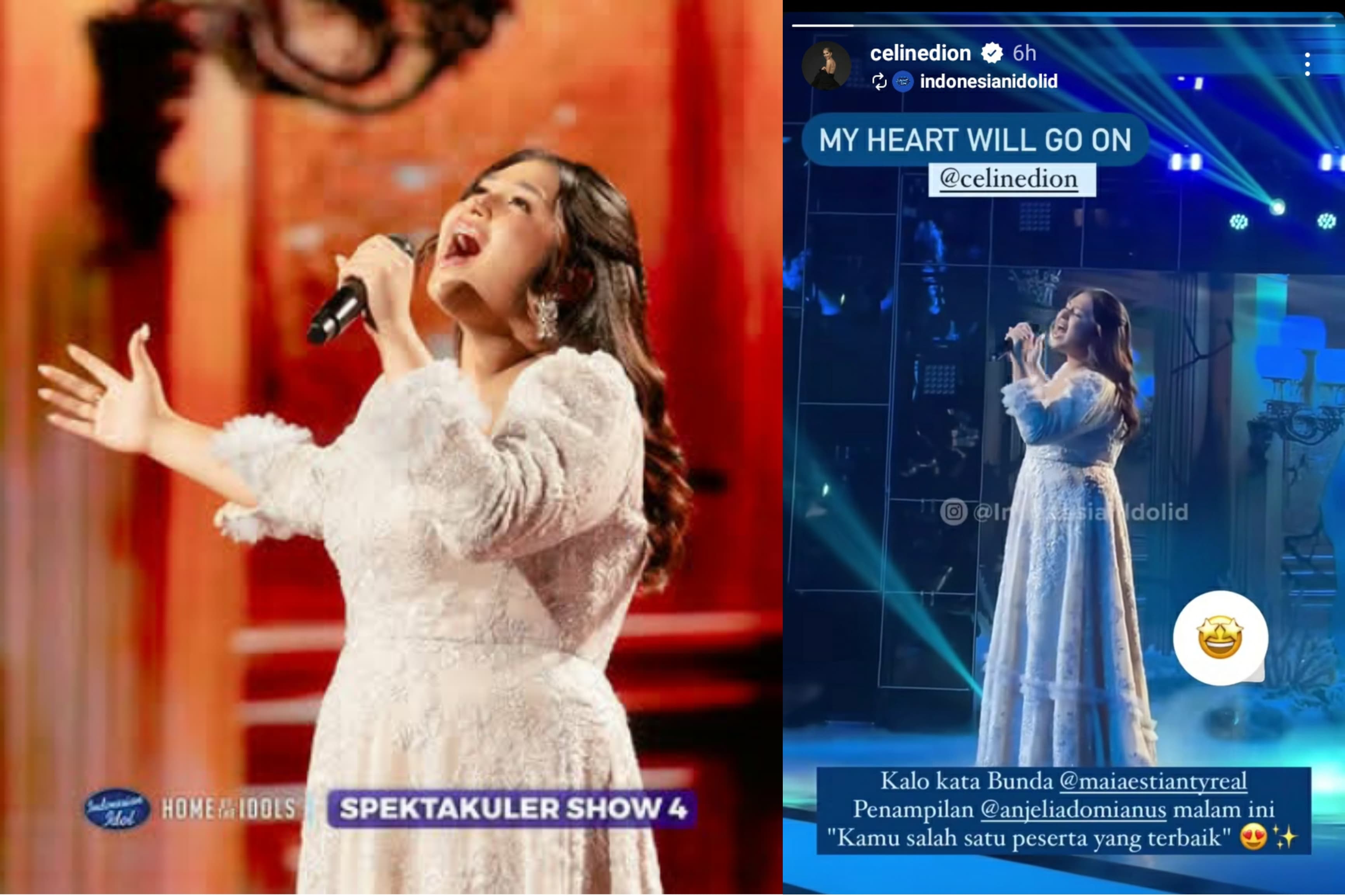 Bikin merinding, Anjelia dinotice Celine Dion saat bawakan lagu Titanic di babak Spektakuler Show 4 Indonesian Idol XIII 2025.