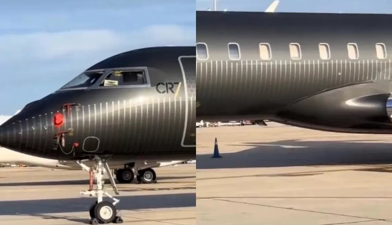 Jet pribadi milik Cristiano Ronaldo.