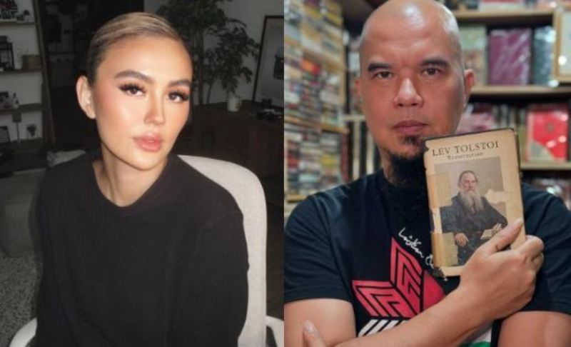 Potret penyanyi Tanah Air Agnez Monica (kiri) dan musisi Indonesia Ahmad Dhani (kanan).