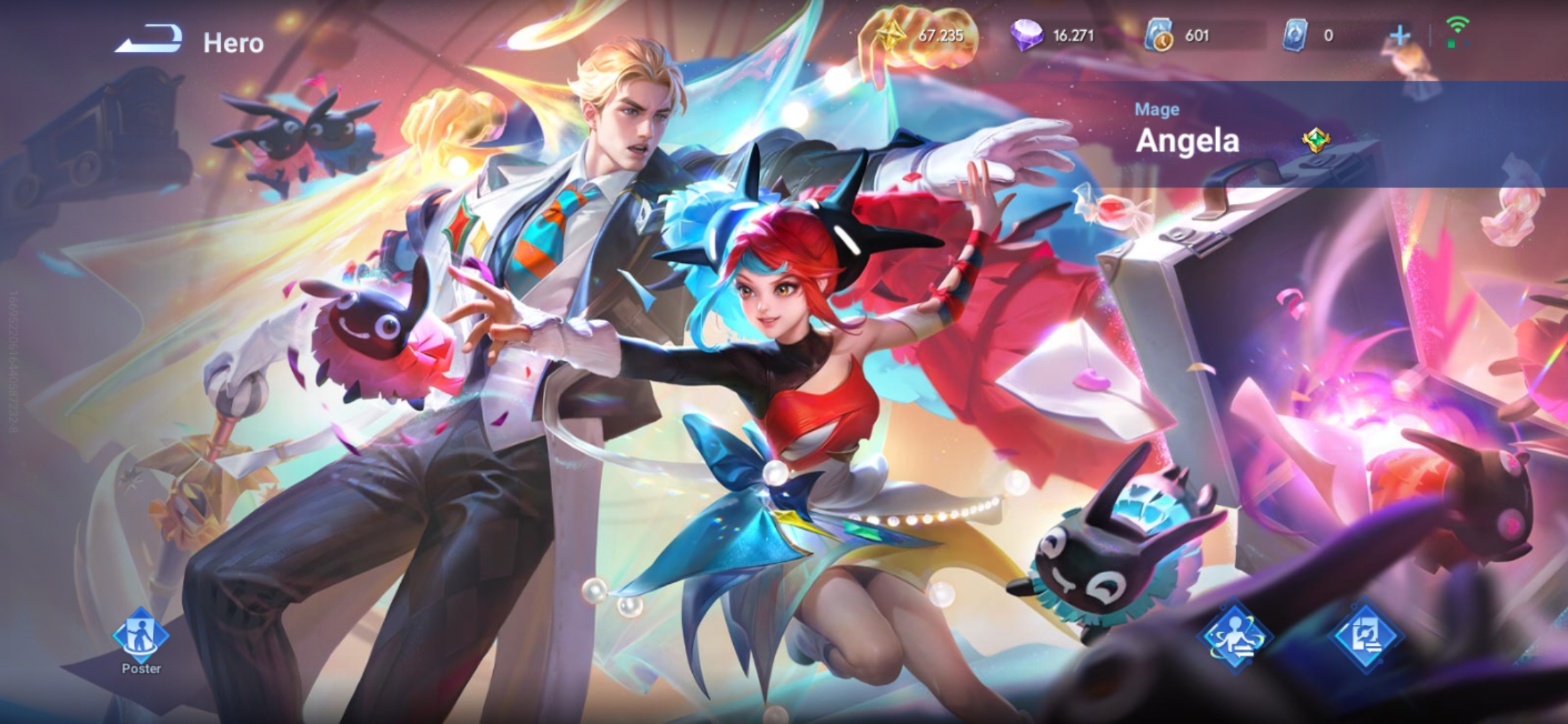 Skin Couple Mouse & Cat milik Arthur dan Angela Akan Rilis Besok (21/2) di Honor Of Kings Global