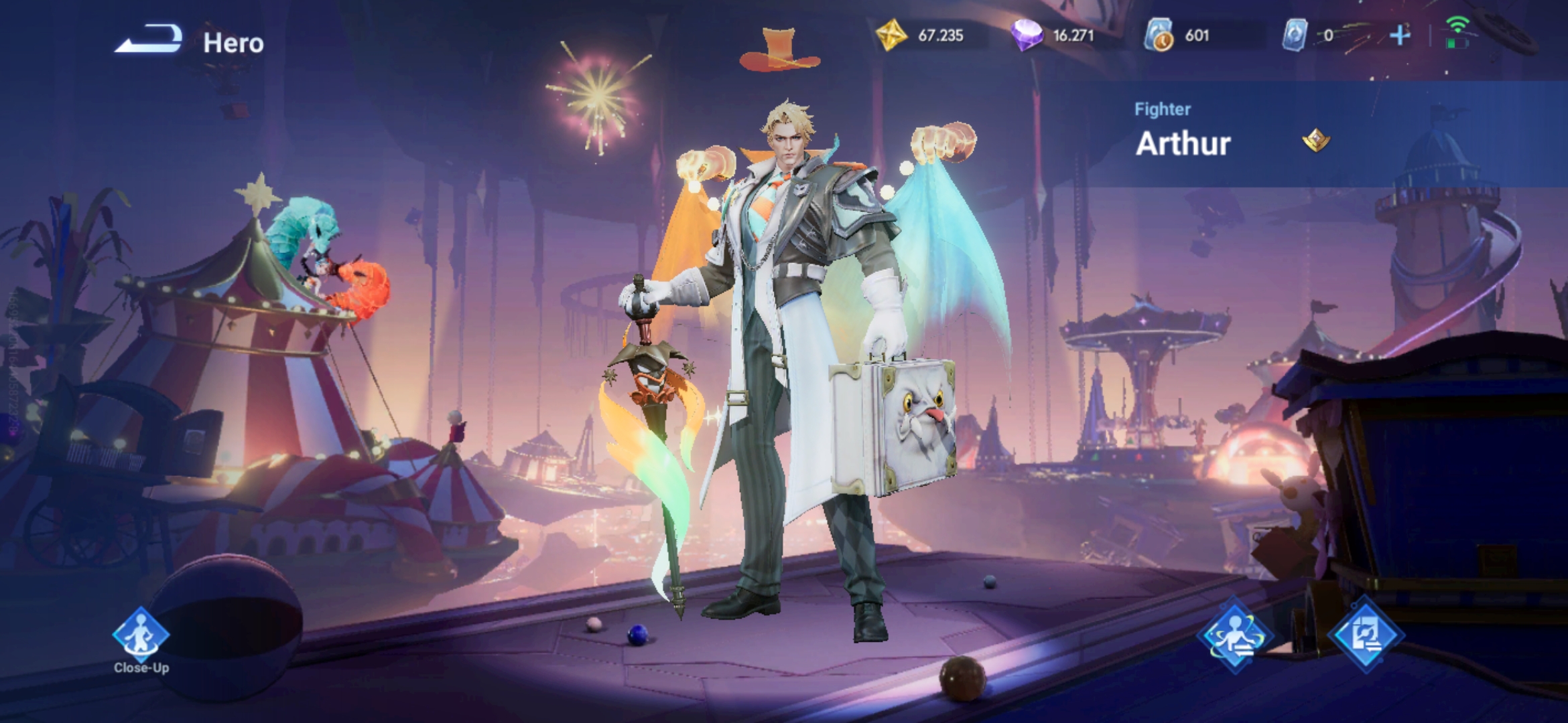 Detail skin Cat & Mouse Arthur dalam Game Honor Of Kings (HOK)
