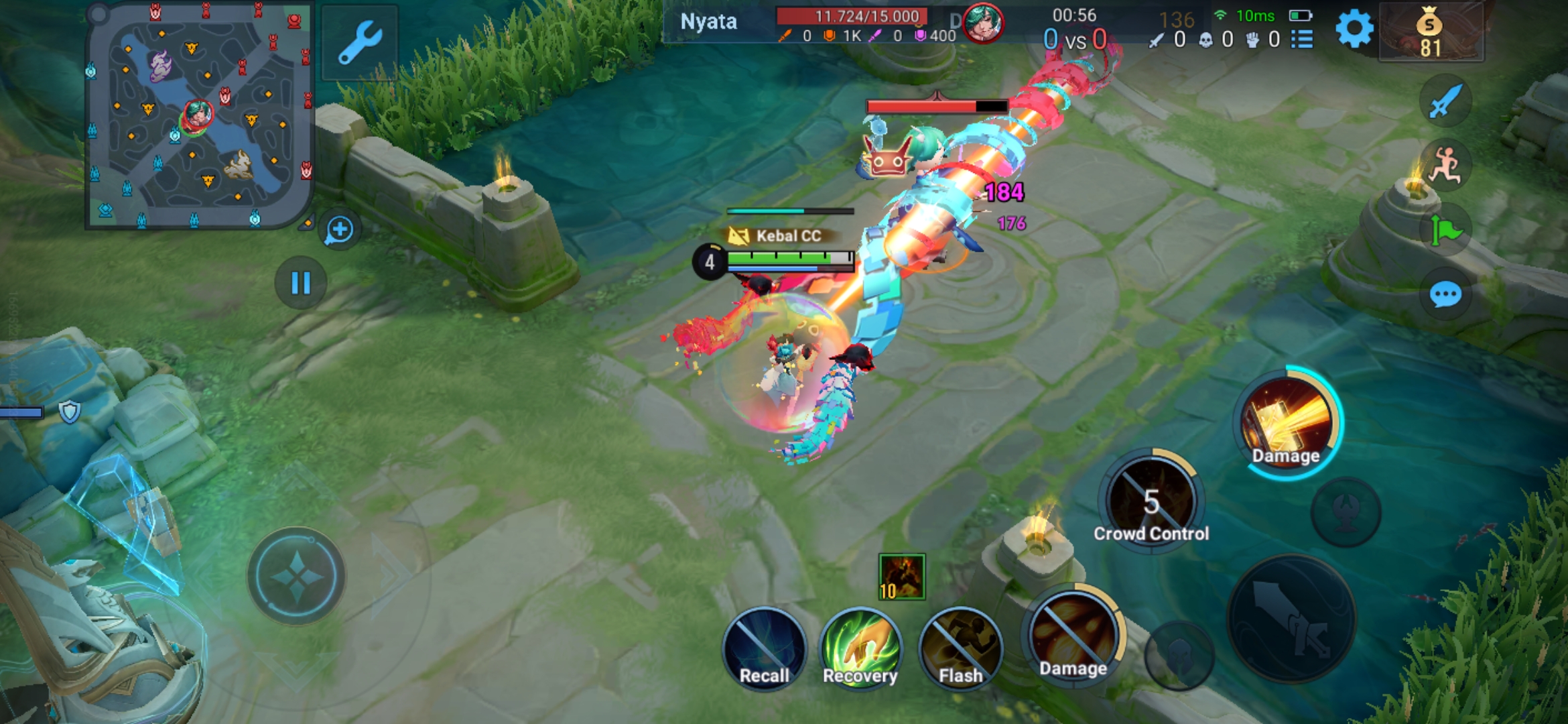 Tampilan Skill 3 skin Cat & Mouse Angela