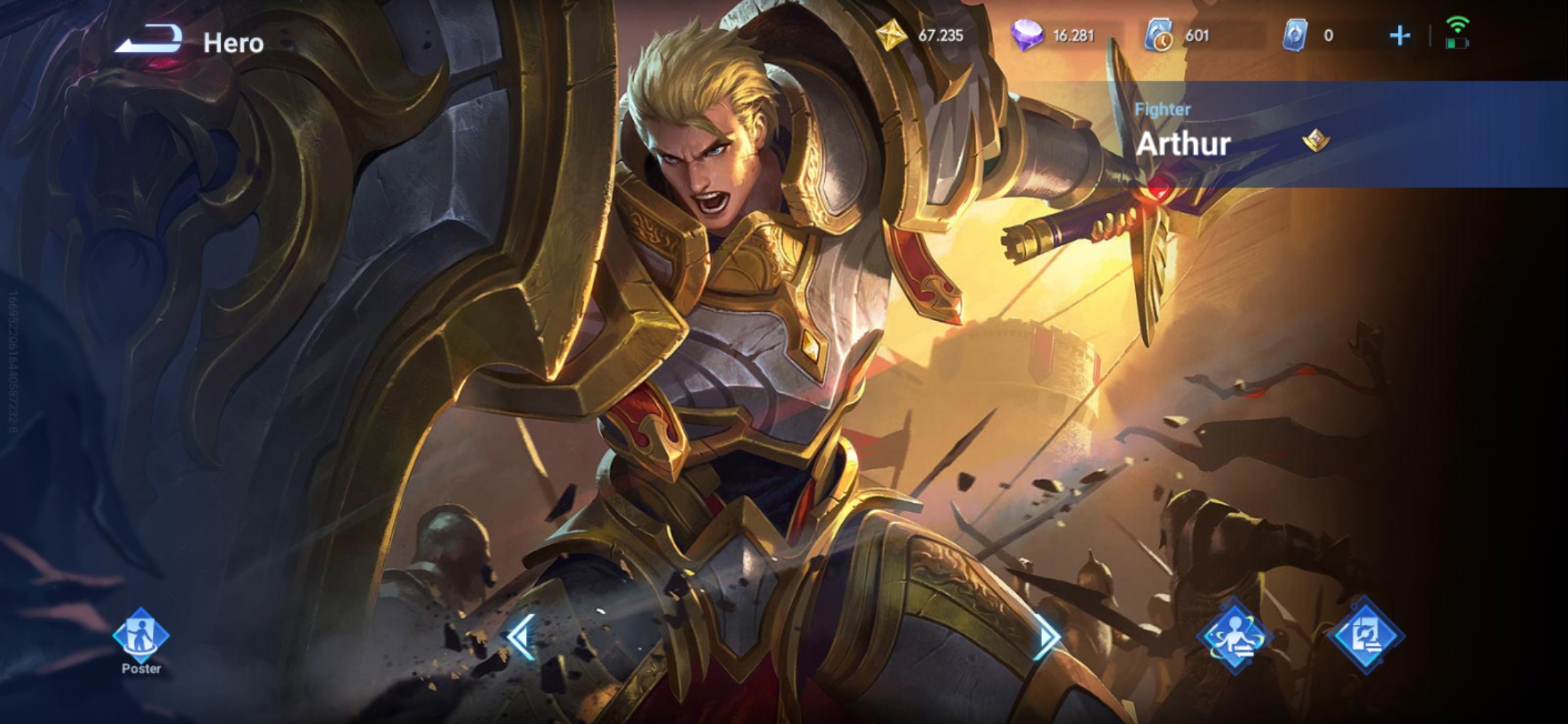 Arthur dalam Game Honor Of Kings (HOK)