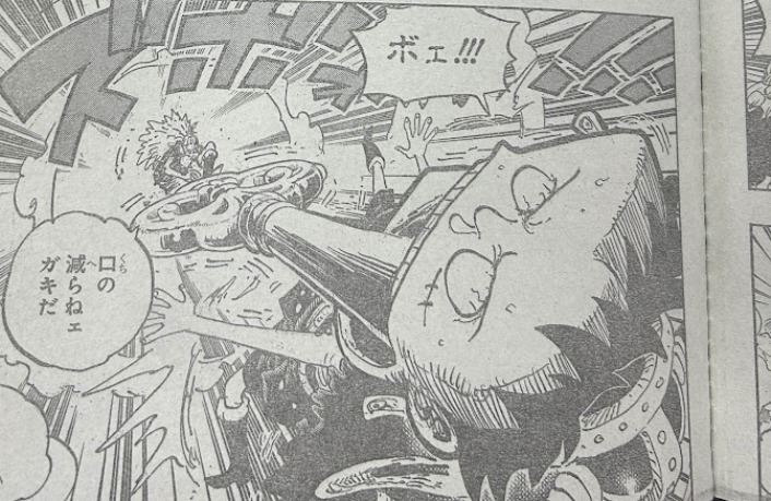 Scopper Gaban menjadikan kunci sebagai senjata melawan Luffy dalam baca manga One Piece 1140 RAW.