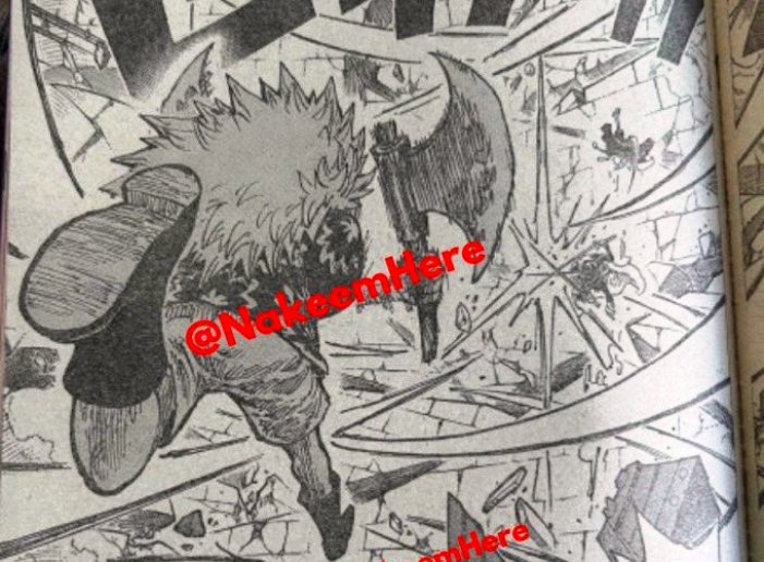 Tebasan cepat Scopper Gaban nyaris mengenai Luffy dalam baca komik One Piece 1140 RAW.