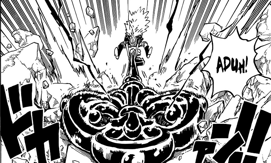 Scopper Gaban menggunakan Haoshoku Haki saat menyerang Luffy di baca manga One Piece 1140 RAW.