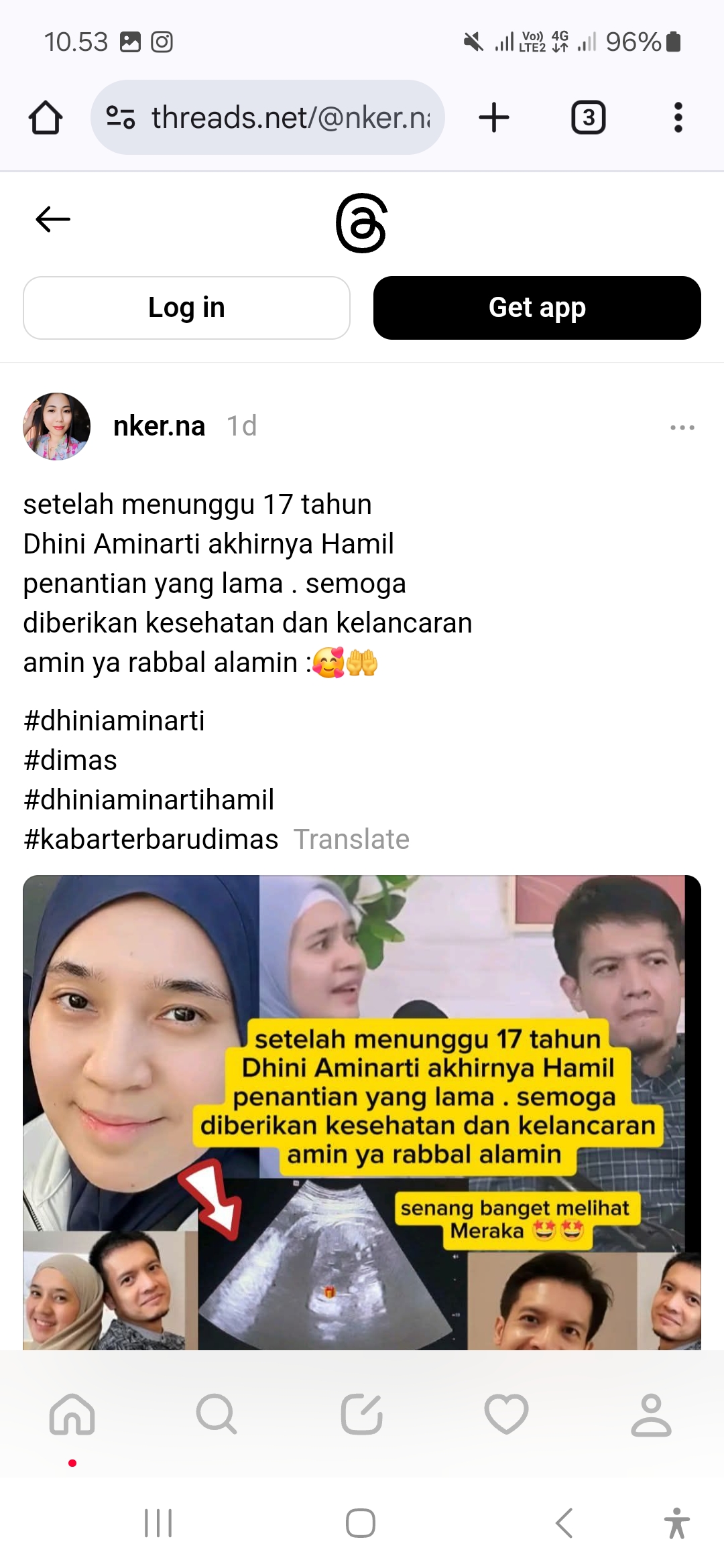 Dhini Aminarti dikabarkan hamil.
