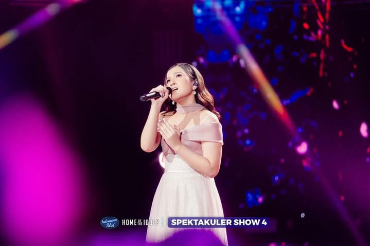 Rara Sudirman tampil sukses di Spektakuler Show 4 Indonesian Idol XIII 2025.