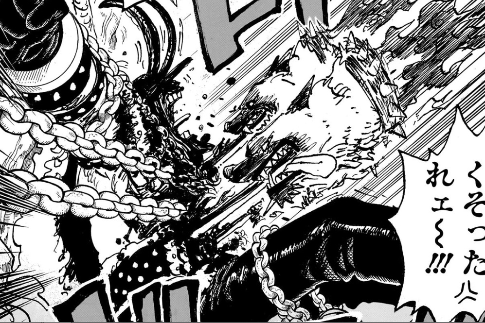 Prediksi cerita manga One Piece 1141 tentang Luffy menemui Loki yang terluka parah.