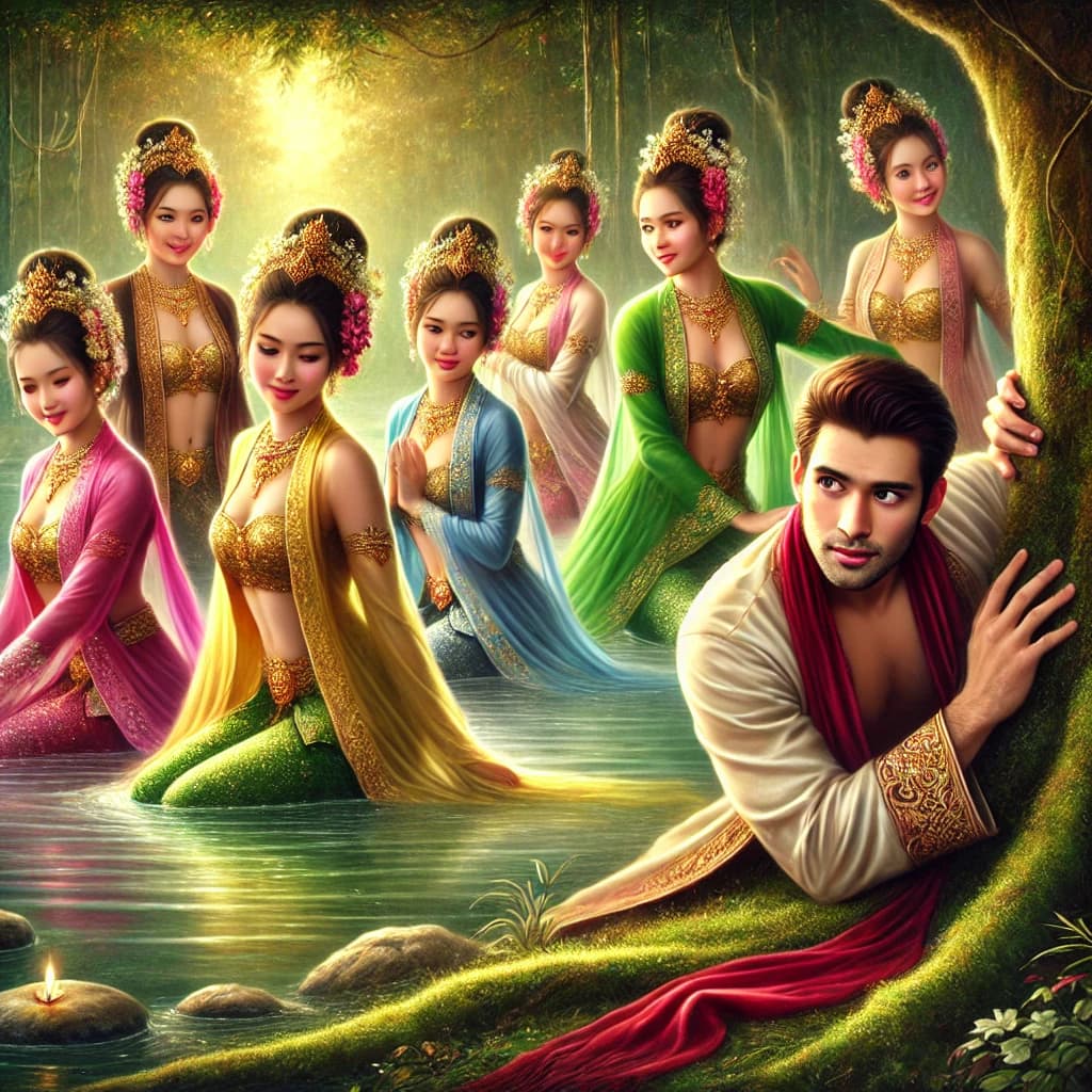 Ilustrasi Jaka Tarub dan Nawangwulan