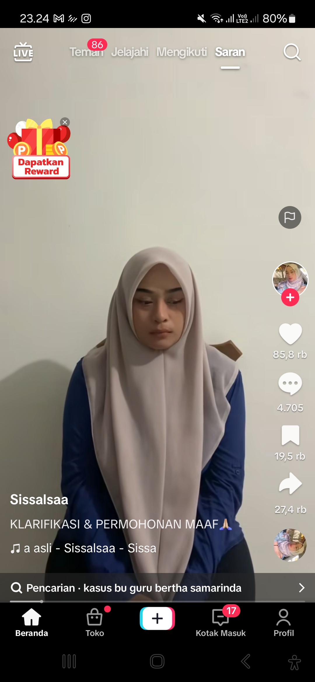 Salsa Anindya guru viral Jember klarifikasi.